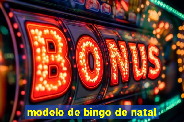 modelo de bingo de natal