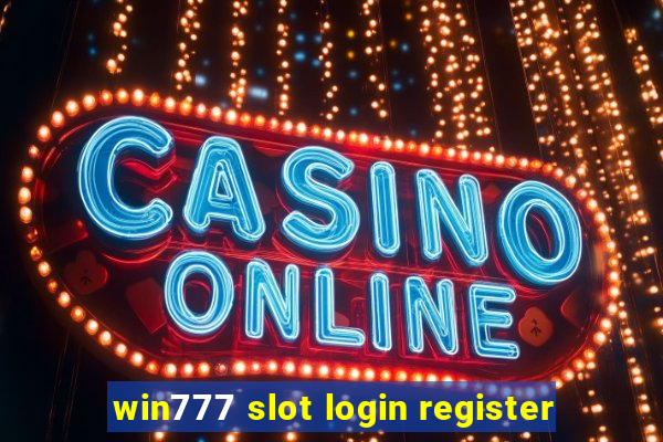 win777 slot login register