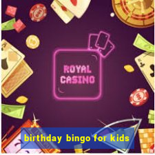 birthday bingo for kids