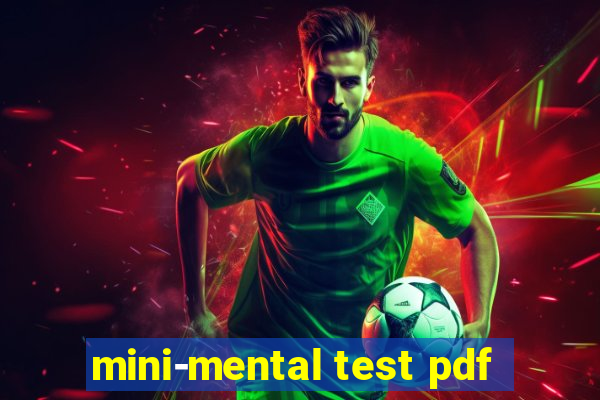 mini-mental test pdf