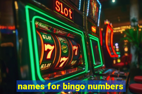 names for bingo numbers